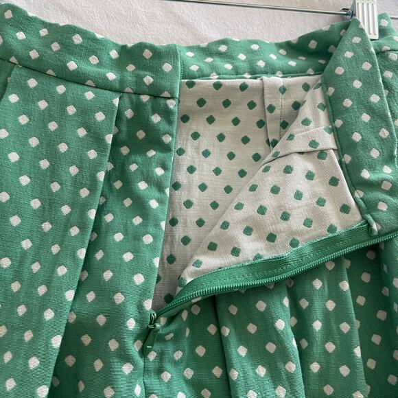Eva Mendes Green Polka Dot Skirt - Retro Cottagecore Aesthetic Size:8 - Picture 6 of 8